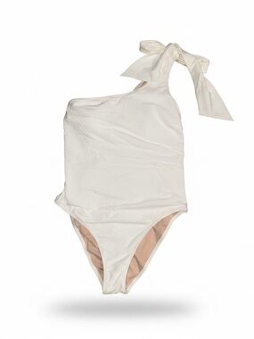 Victoria’s Secret Bridal Bow One-Shoulder One-Piece Swimsuit |White | Size Large